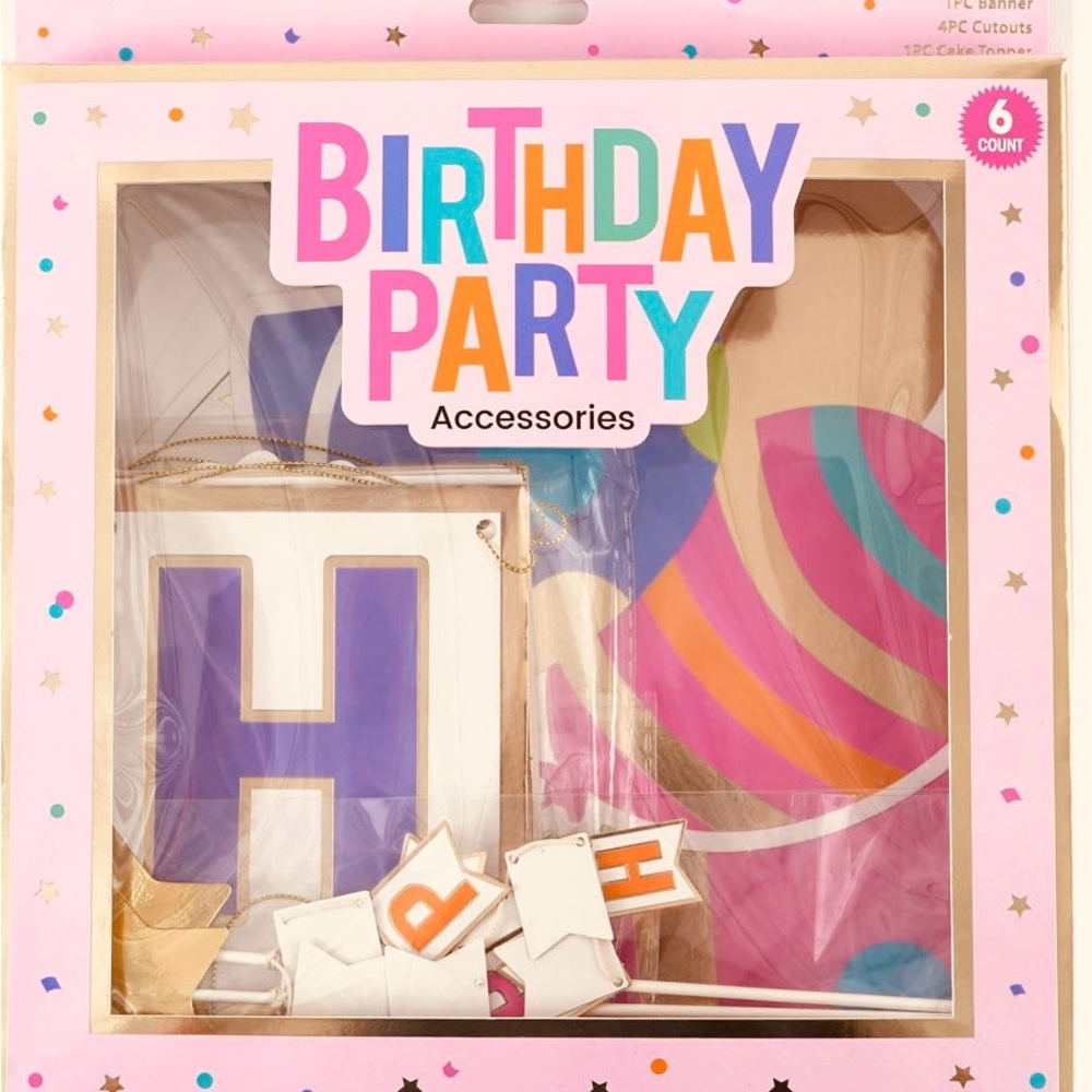 Birthday Party Accessories Set - Multicolor